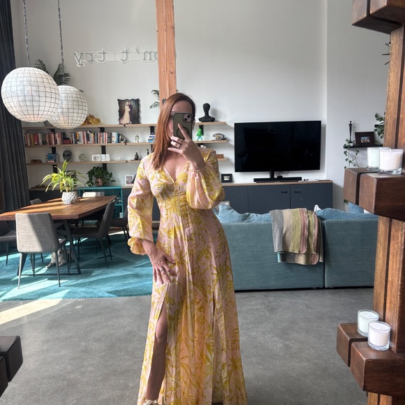 Zimmermann golden Silk Maxi Dress - Picture 9 of 9